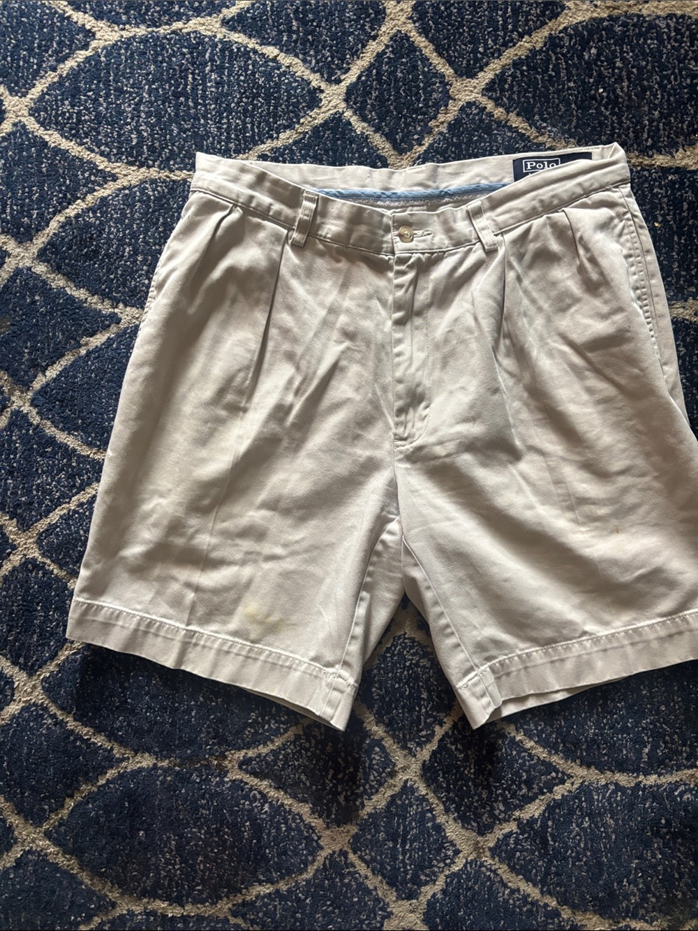 Polo by Ralph Lauren Light Khaki Flat-Front Cotton Shorts